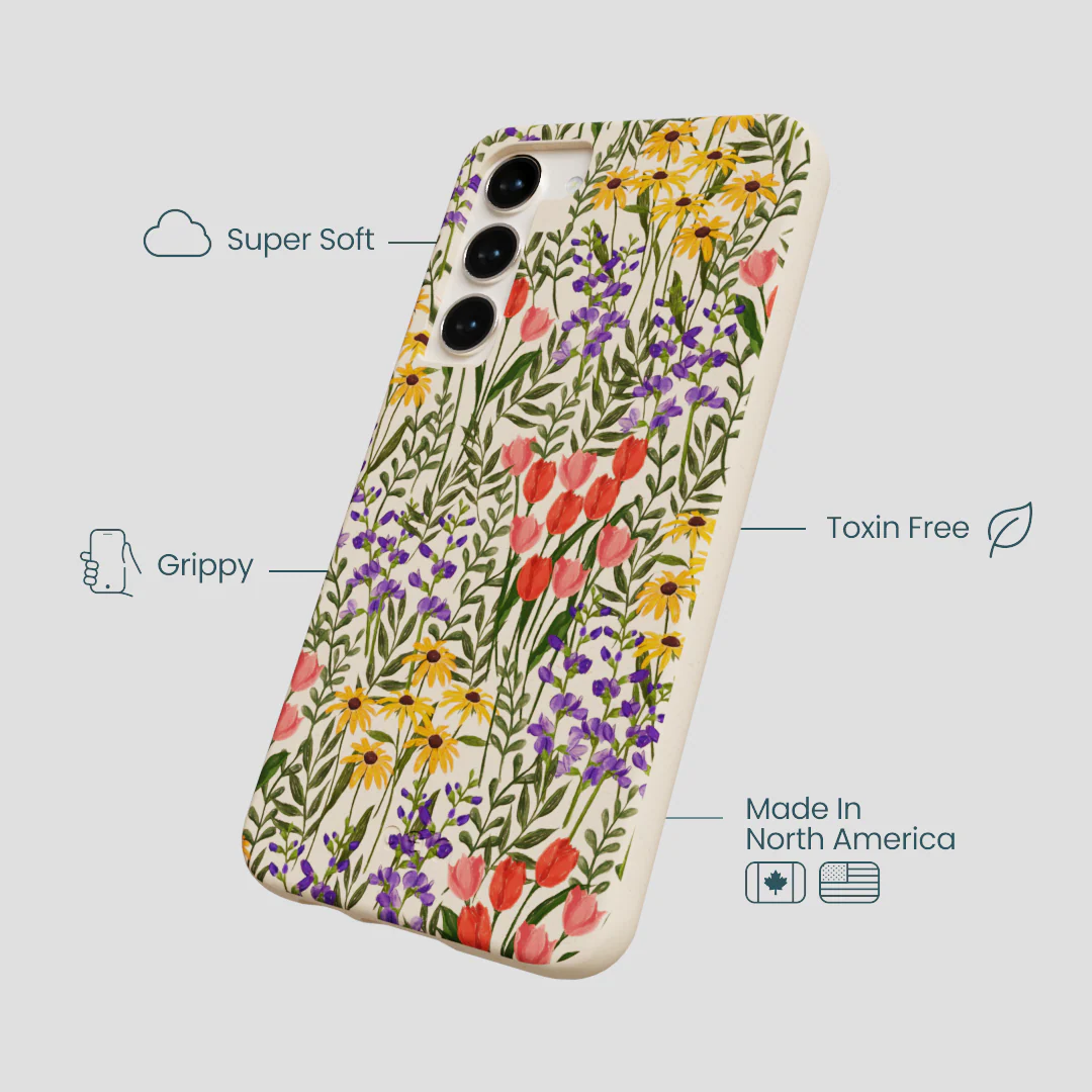 Seashell Flower Field Samsung Galaxy S24+(Plus) Case - Image 4