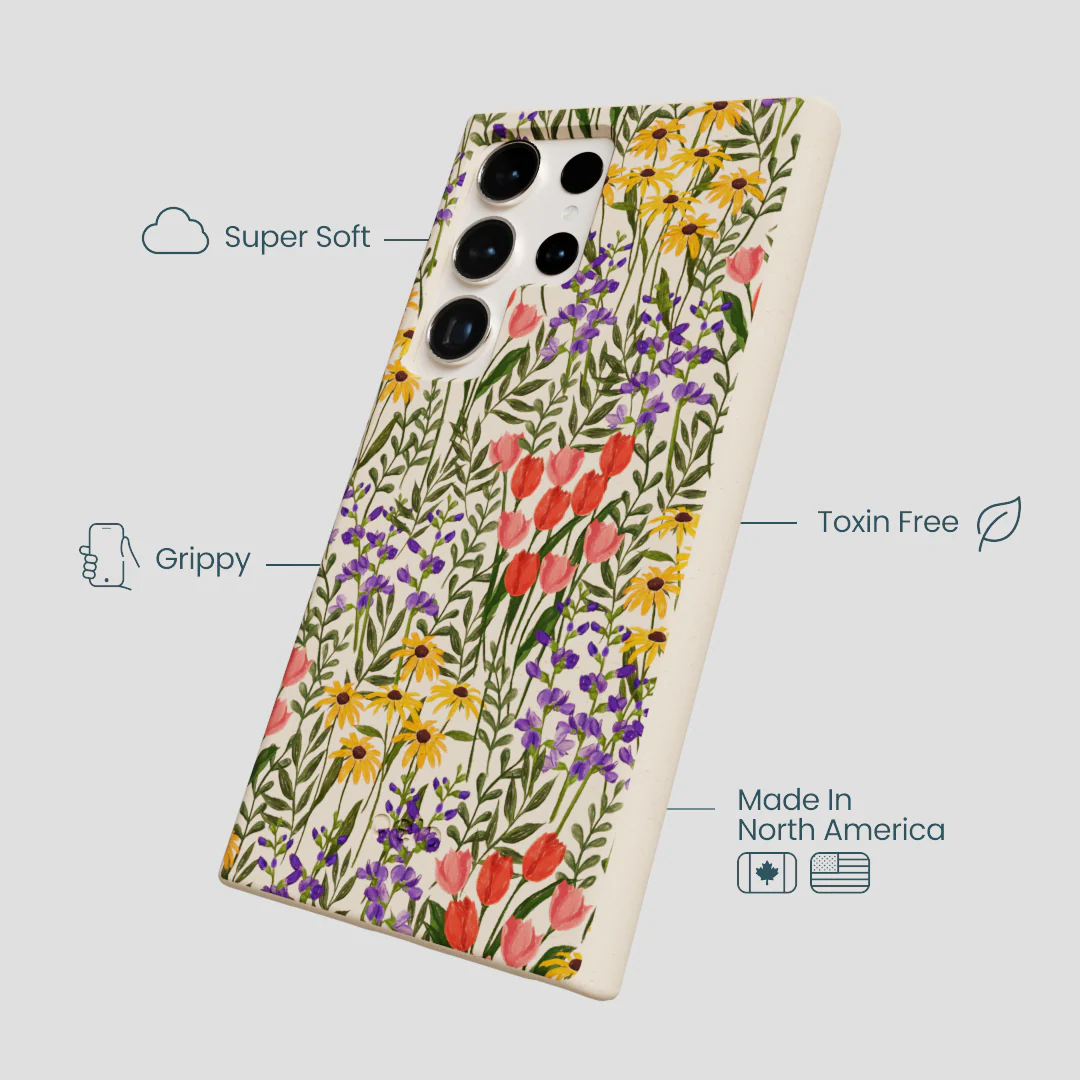 Seashell Flower Field Samsung Galaxy S24 Ultra Case - Image 4