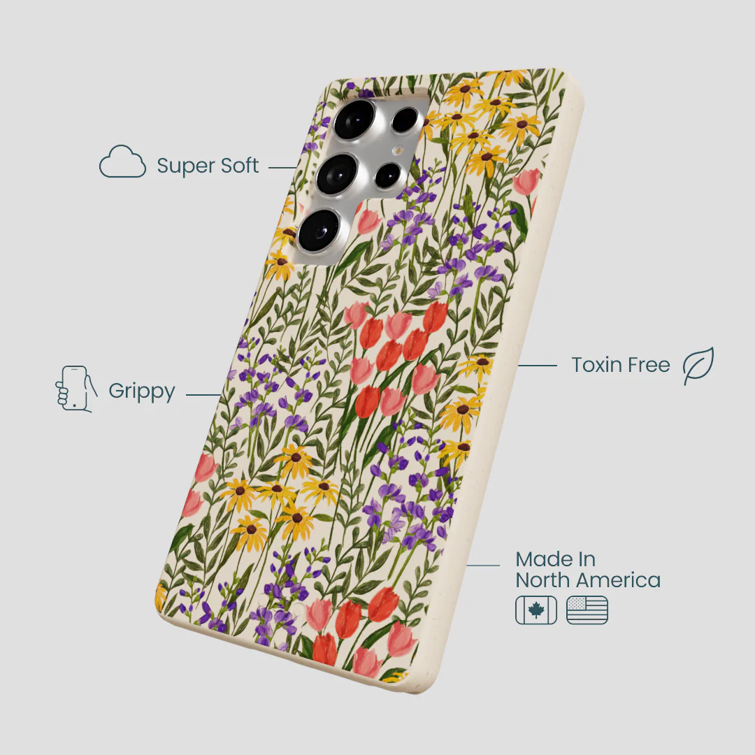 Seashell Flower Field Samsung Galaxy S25 Ultra Case - Image 4