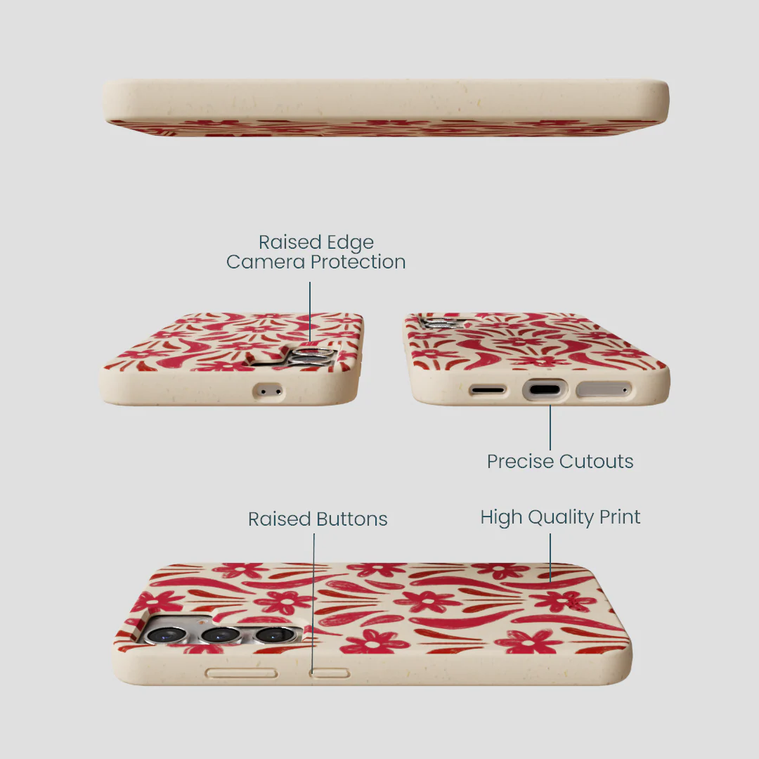 Seashell Flower Stack Samsung Galaxy S25 Case - Image 3