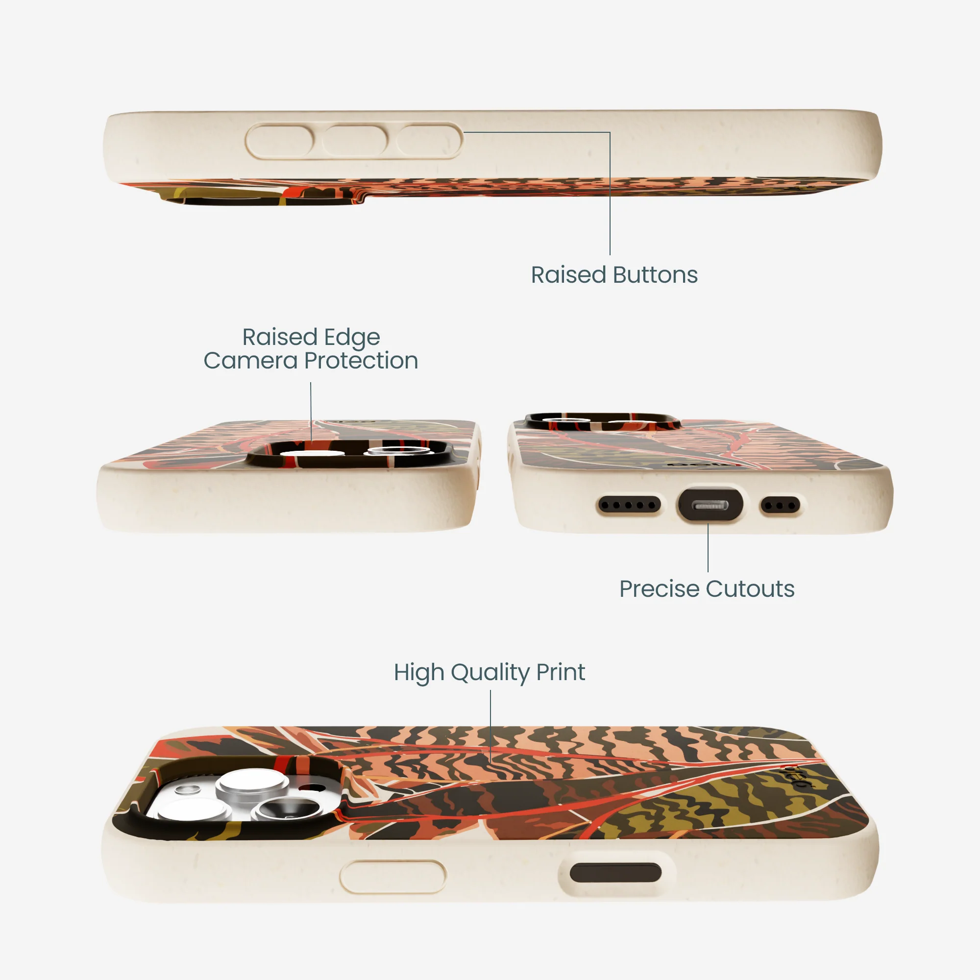 Seashell Foliage iPhone 16 Pro Max Case - Image 3