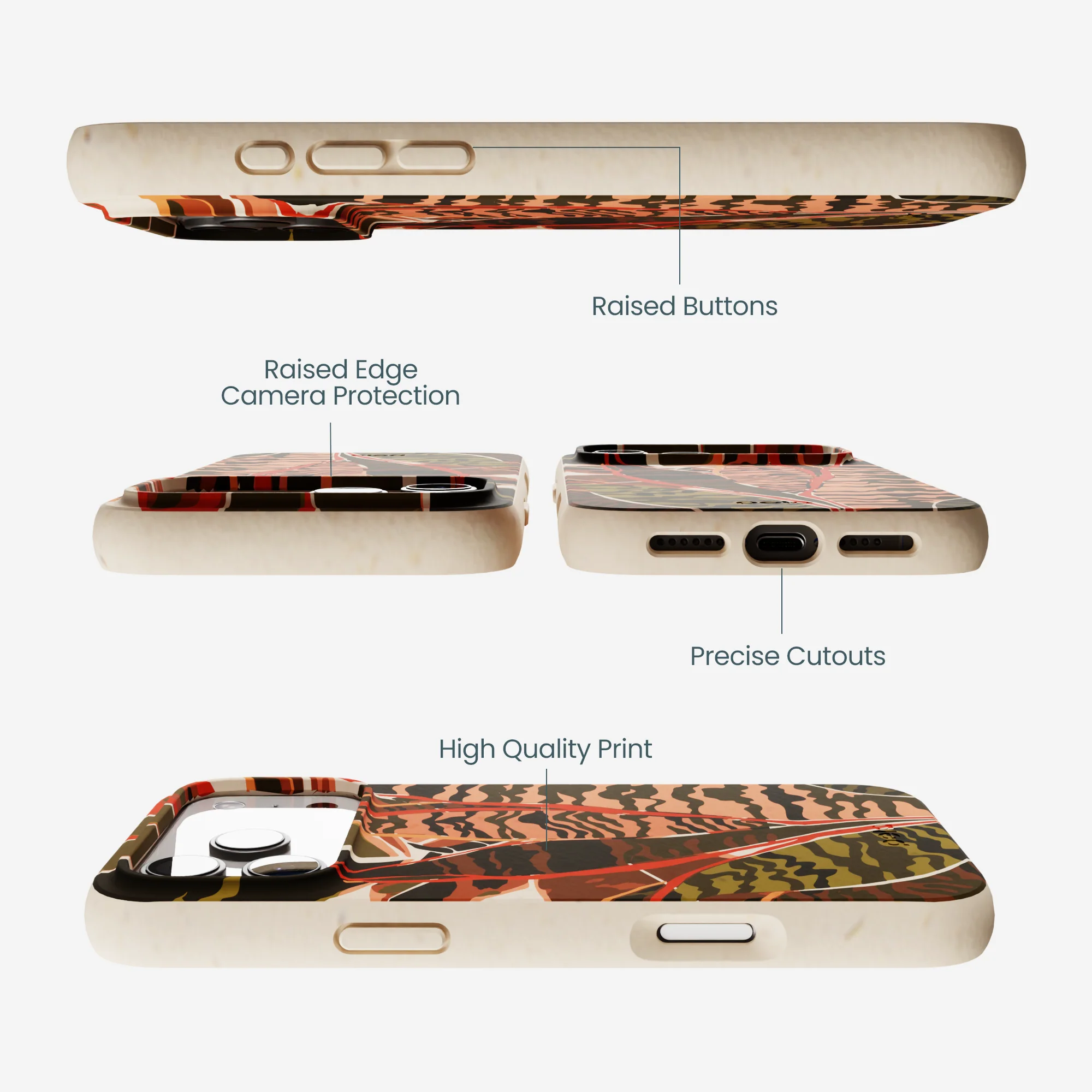 Seashell Foliage iPhone 17 Pro Max Case - Image 3