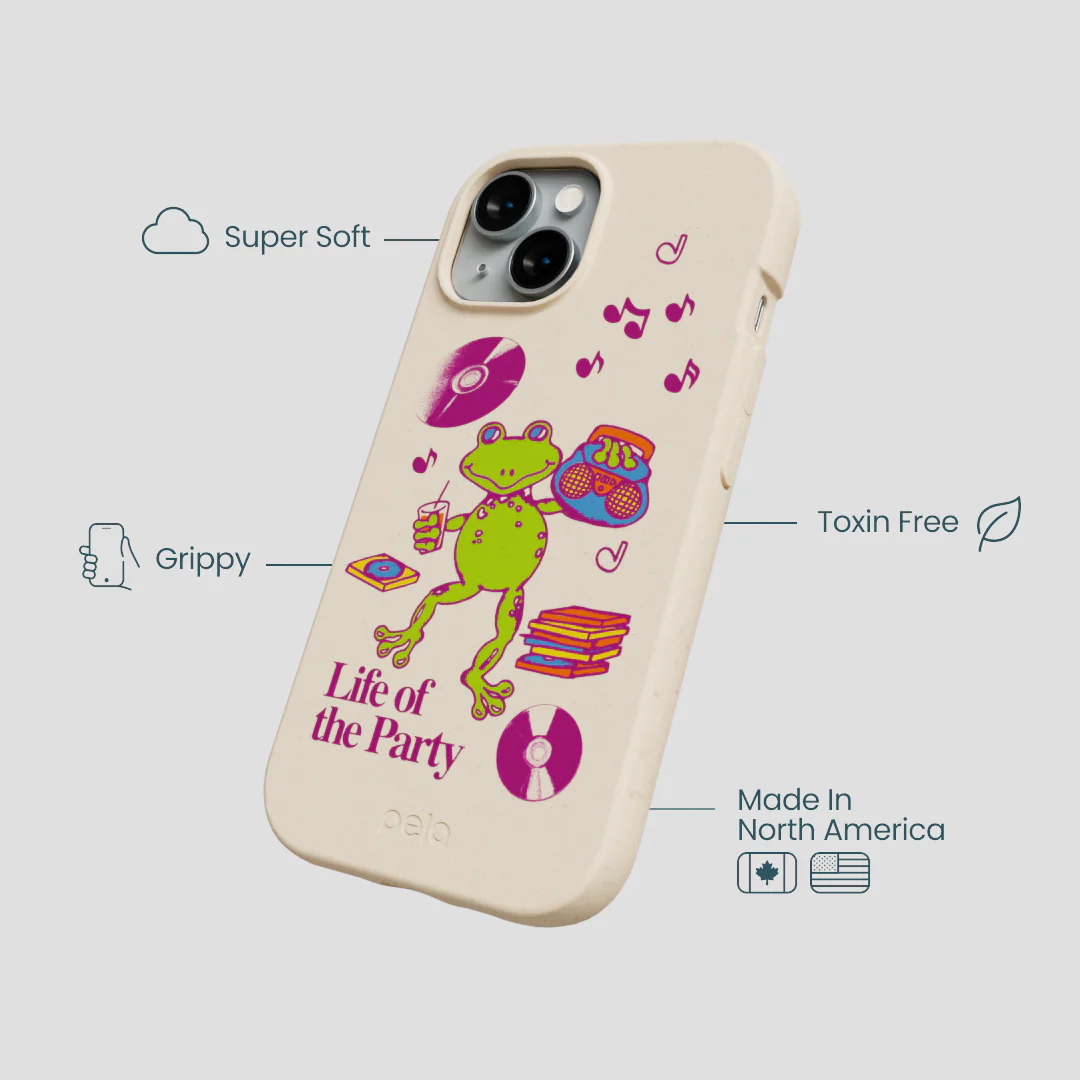 Seashell Frog Party iPhone 14 Case - Image 4