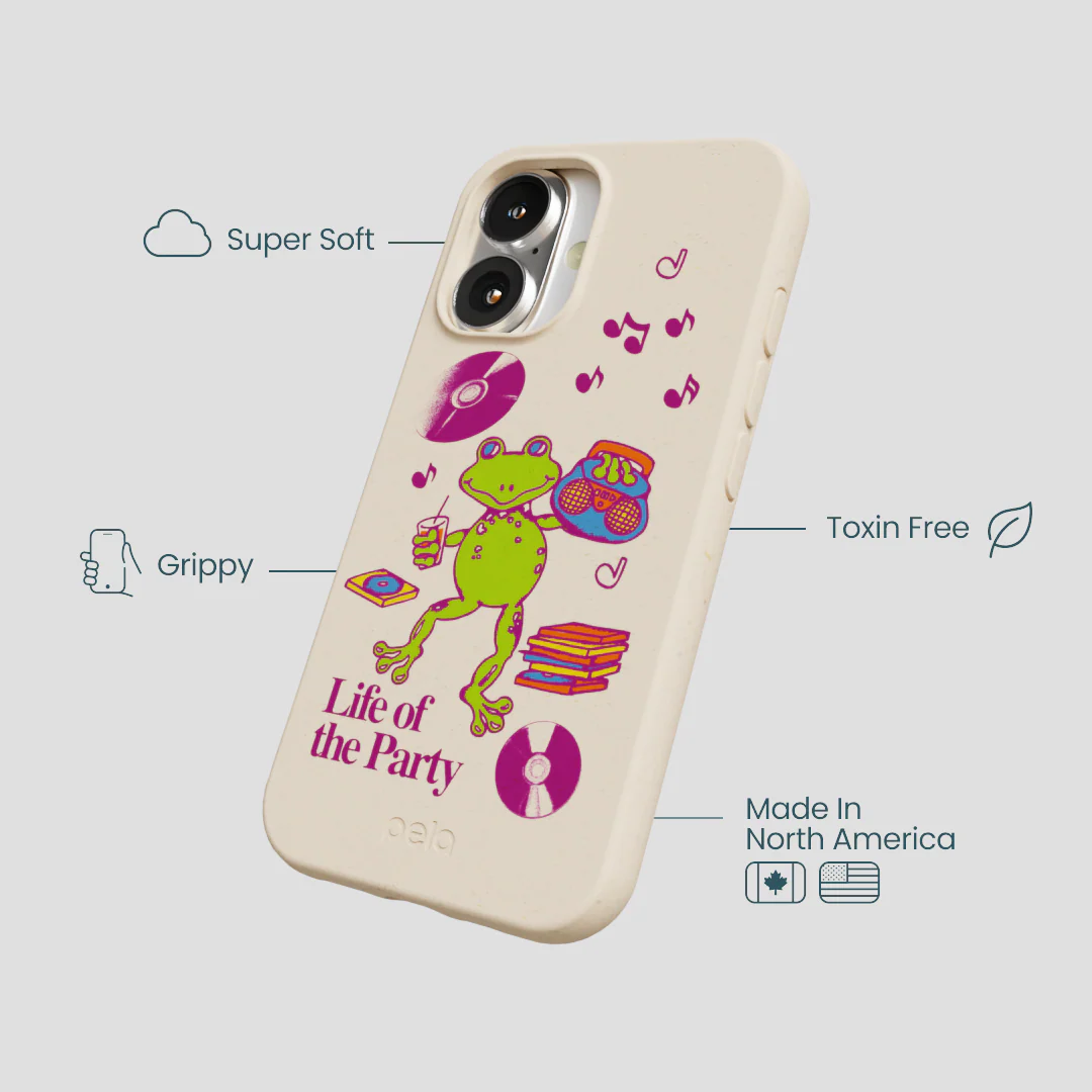 Seashell Frog Party iPhone 16 Case - Image 4