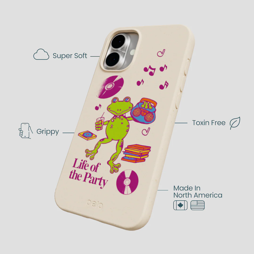 Seashell Frog Party iPhone 16 Plus Case - Image 4