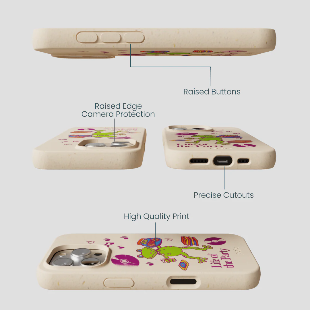 Seashell Frog Party iPhone 16 Pro Case - Image 3