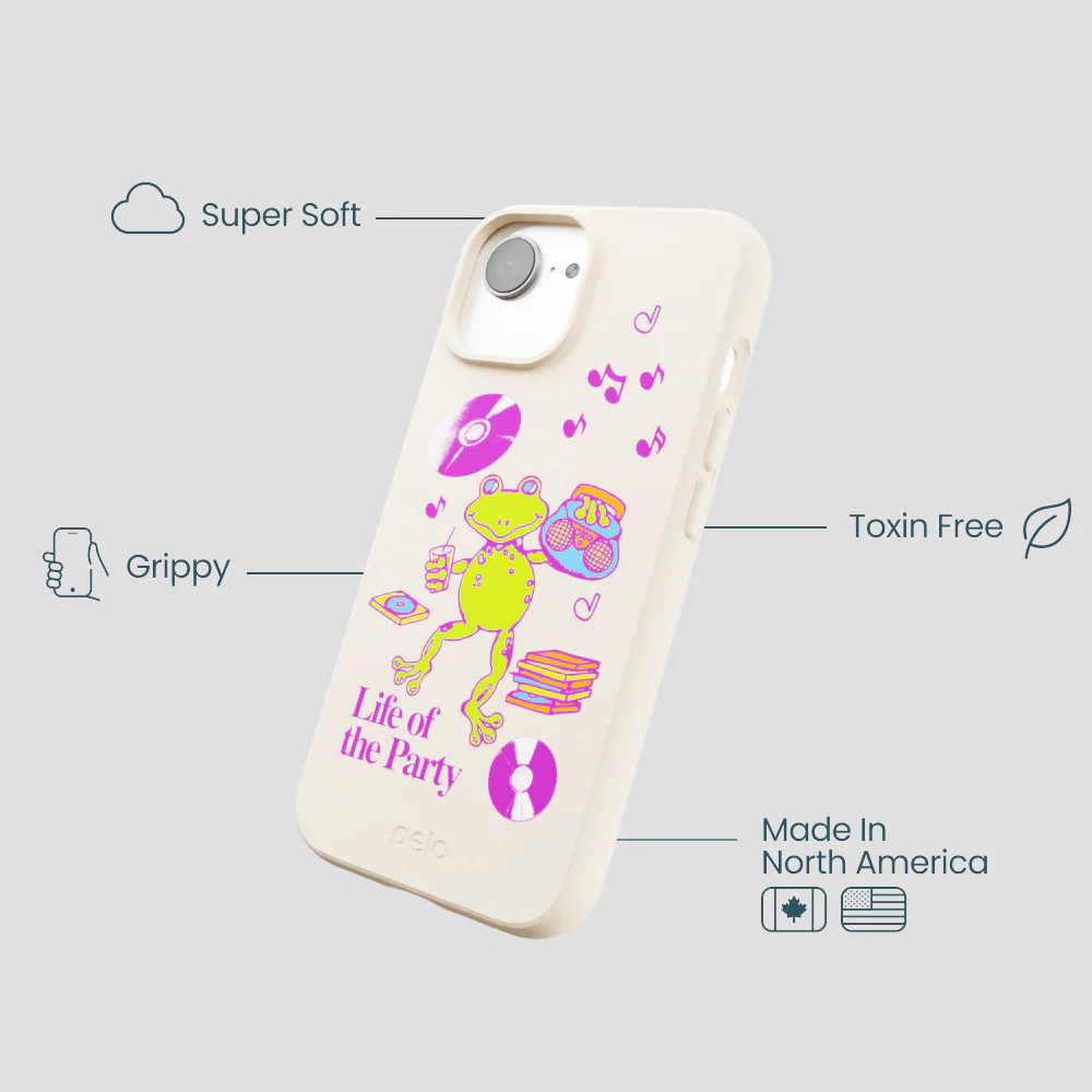 Seashell Frog Party iPhone 16e/17e Case - Image 4