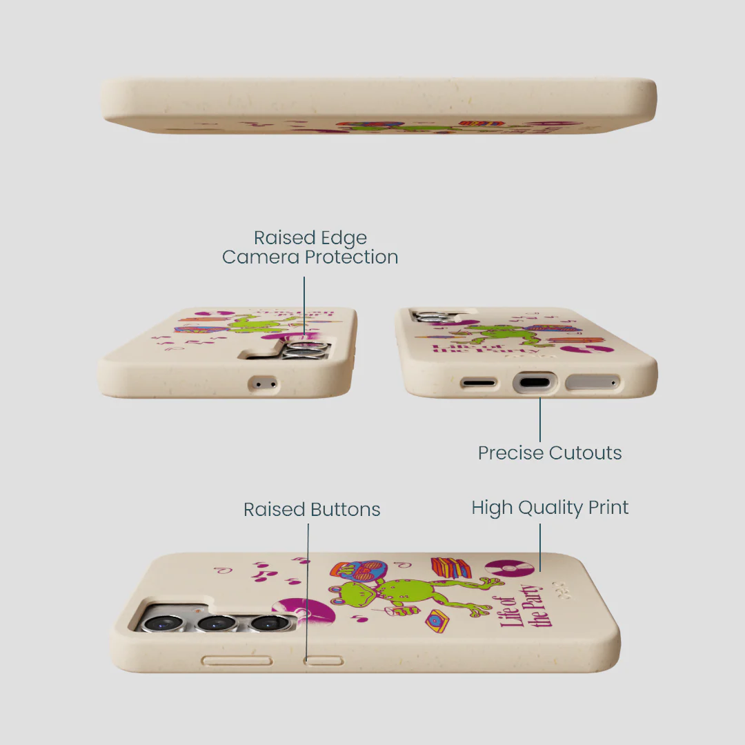 Seashell Frog Party Samsung Galaxy S25 Case - Image 3