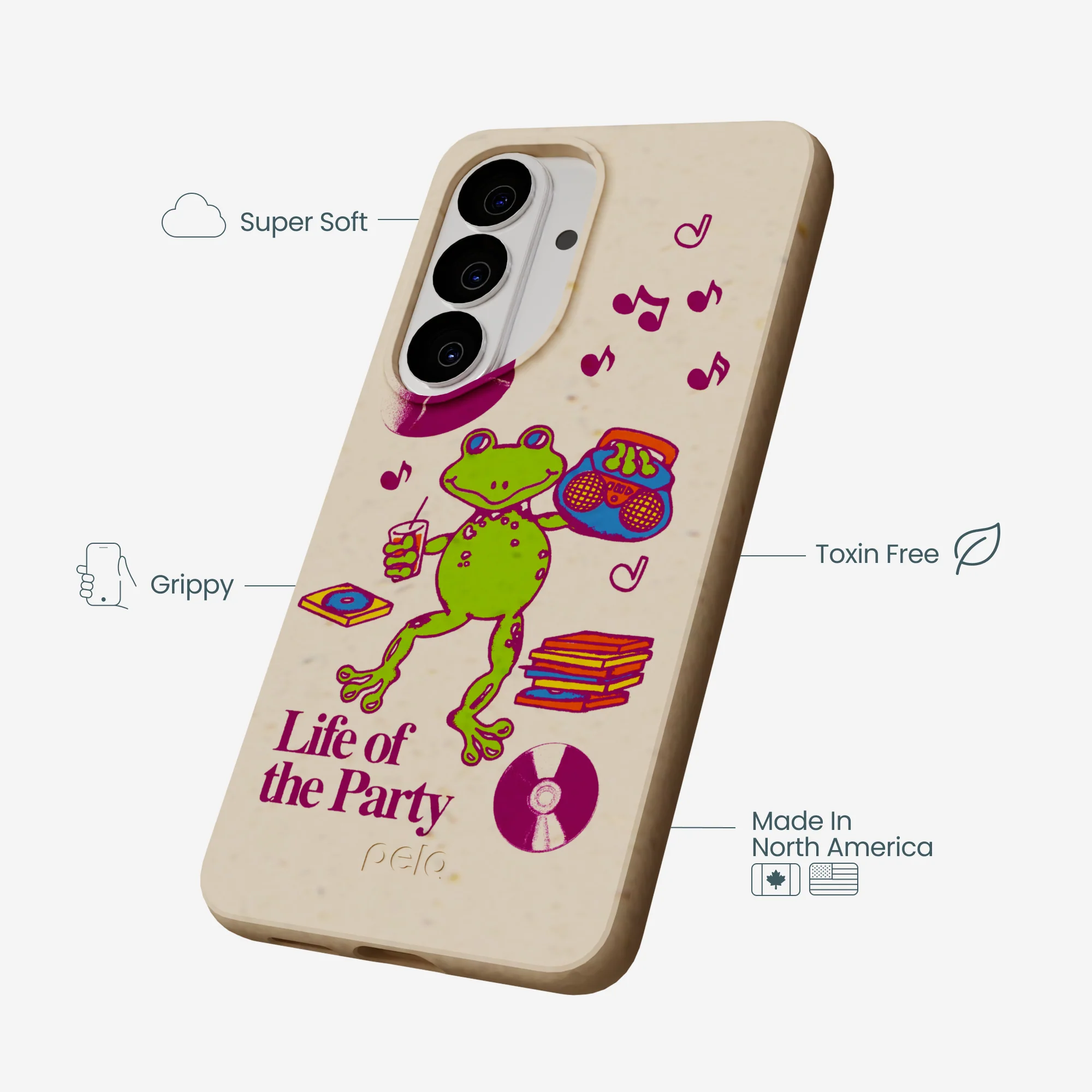 Seashell Frog Party Samsung Galaxy S26 Case - Image 4