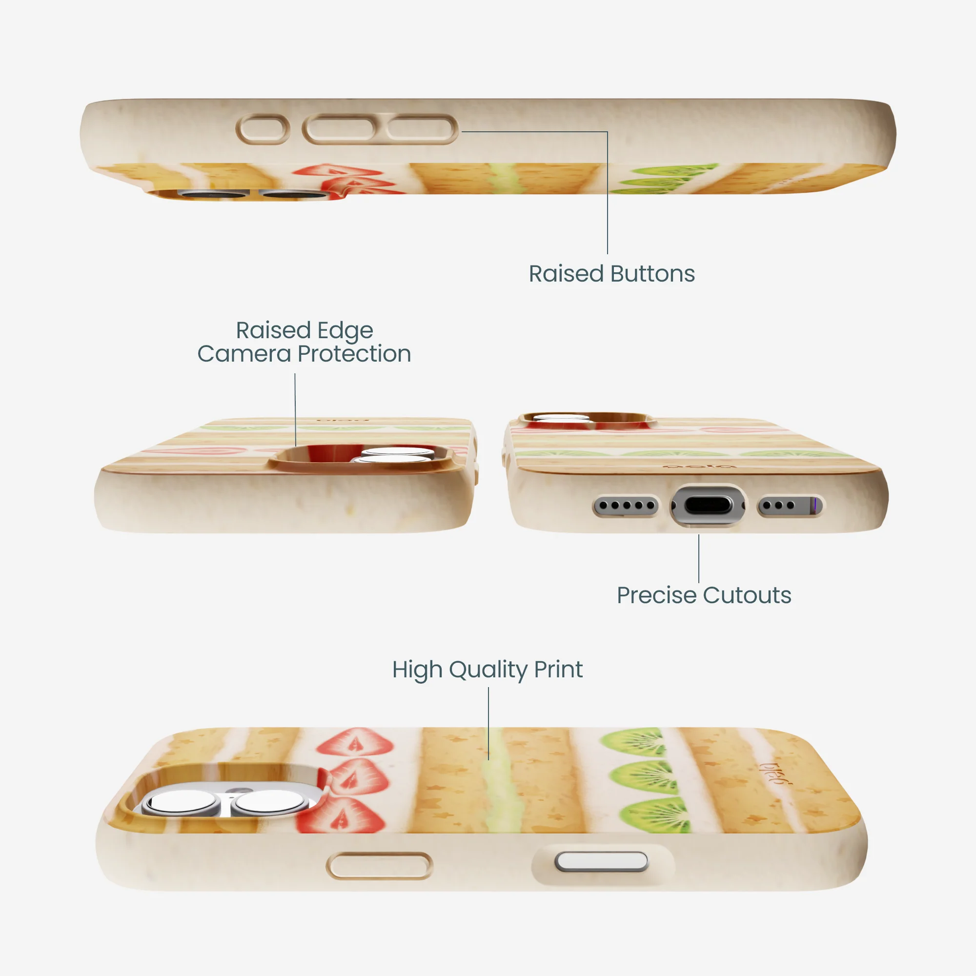 Seashell Fruit Cake iPhone 17 Case - Image 3