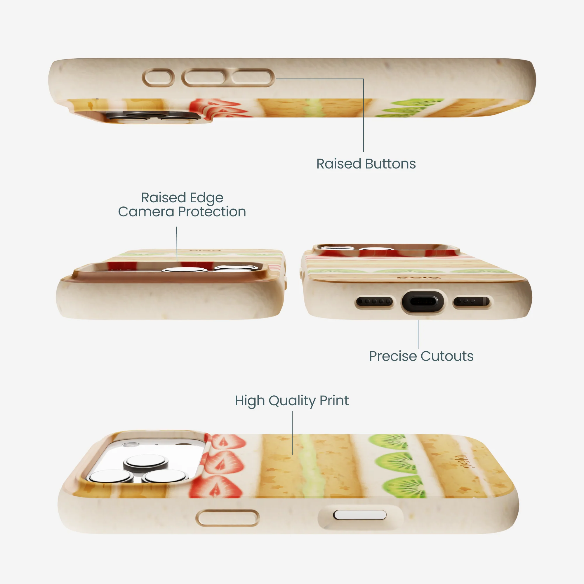 Seashell Fruit Cake iPhone 17 Pro Case - Image 3