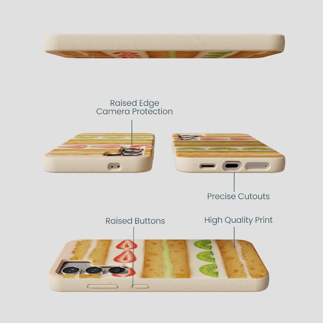 Seashell Fruit Cake Samsung Galaxy S25 Case - Image 3