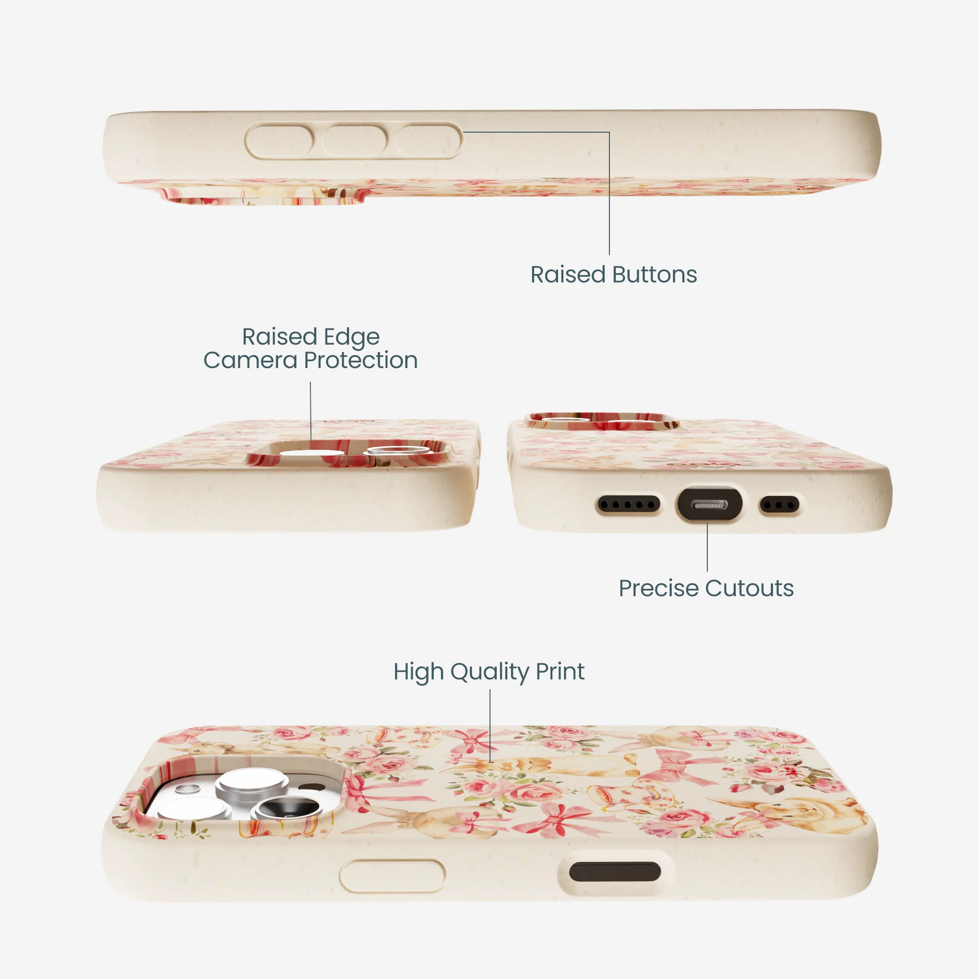Seashell Garden Party iPhone 16 Pro Max Case - Image 3