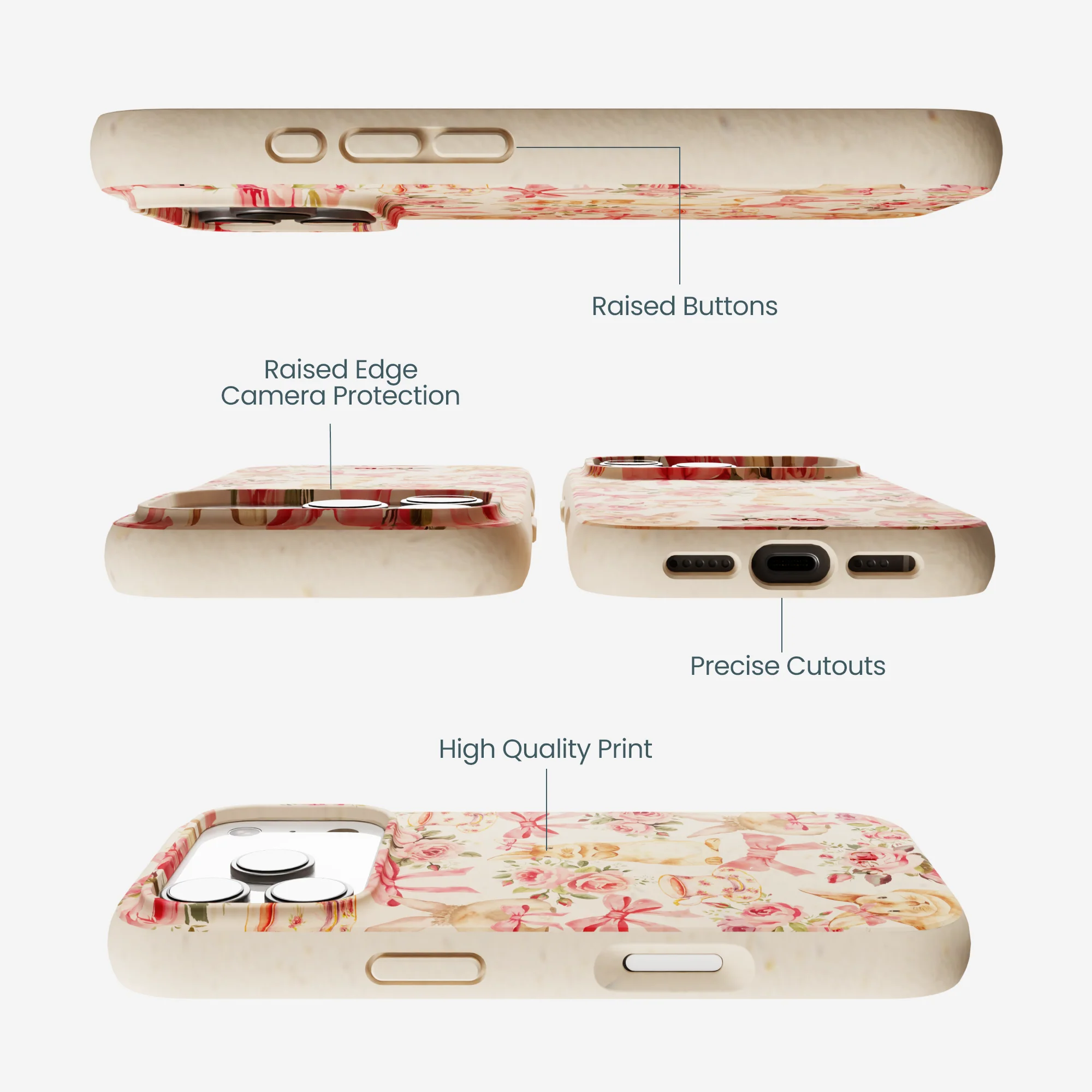 Seashell Garden Party iPhone 17 Pro Case - Image 3