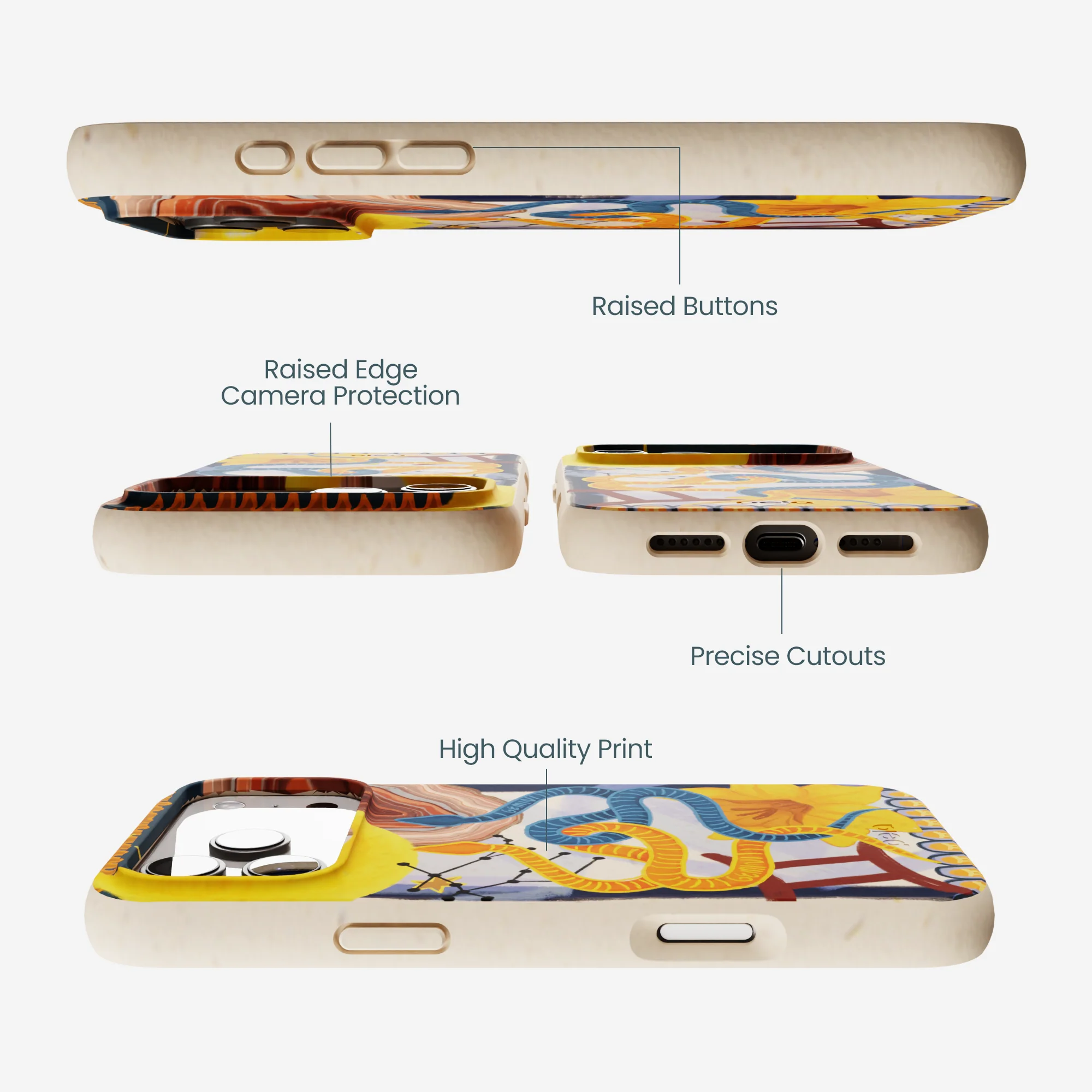 Seashell Gemini Twin iPhone 17 Pro Max Case - Image 3
