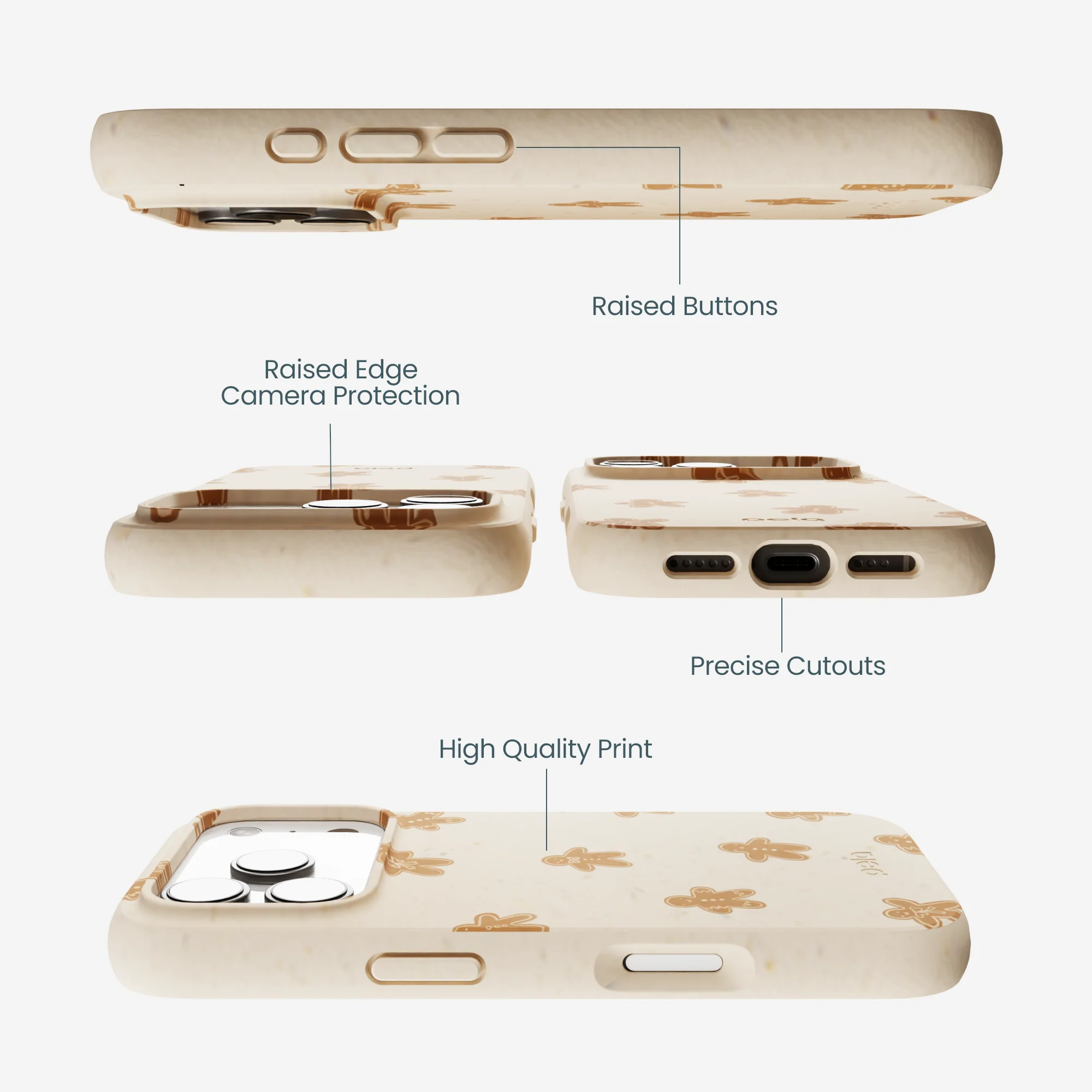 Seashell Gingerbread delight iPhone 17 Pro Case - Image 3