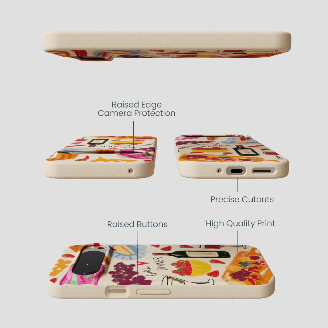 Seashell Girl Dinner Google Pixel 9/9 Pro Case - Image 3