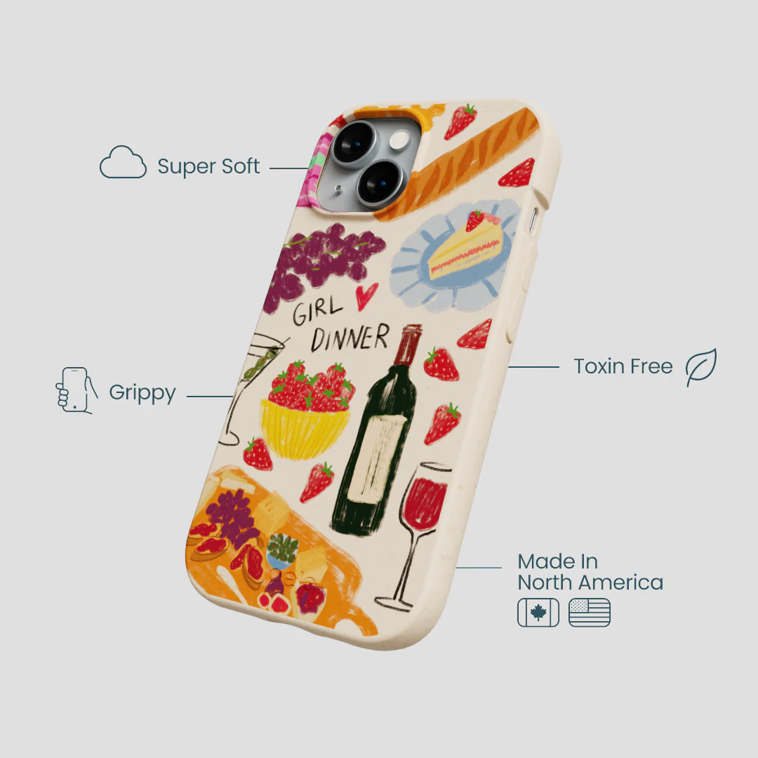 Seashell Girl Dinner iPhone 15 Case - Image 4