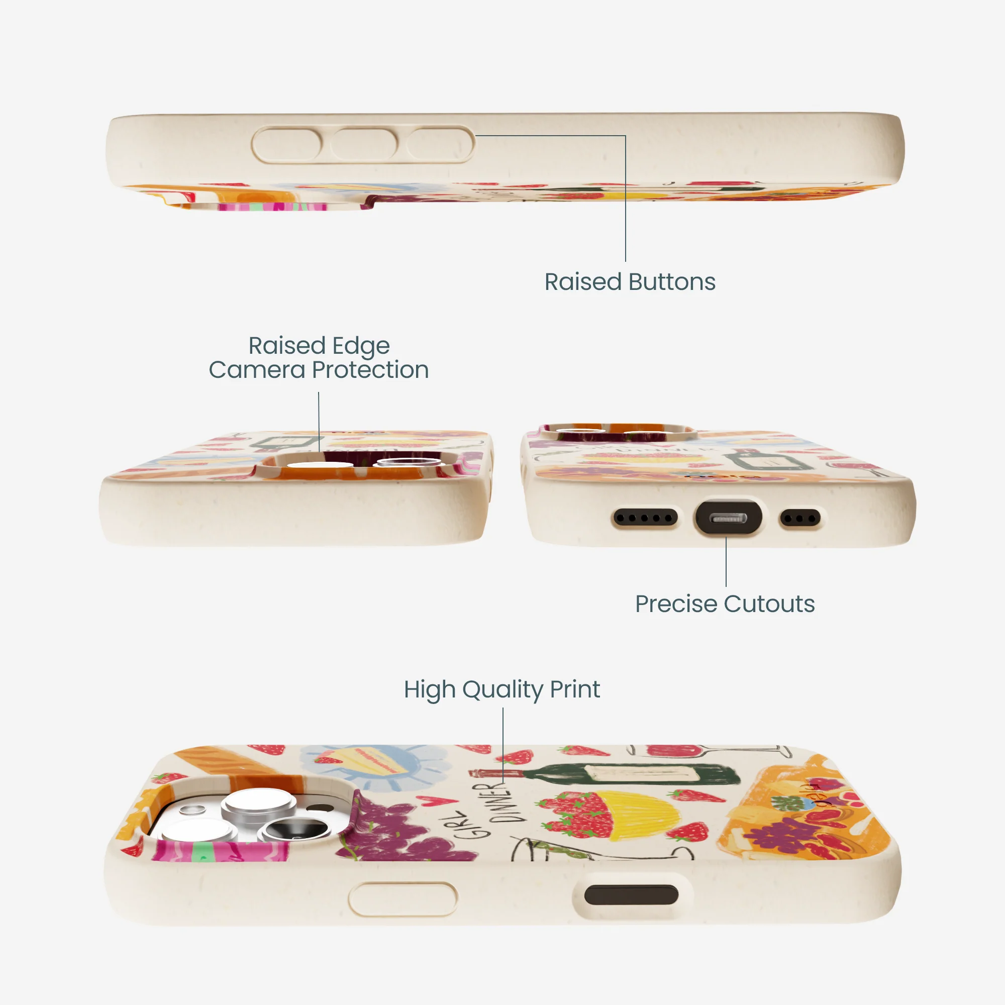 Seashell Girl Dinner iPhone 16 Pro Max Case - Image 3