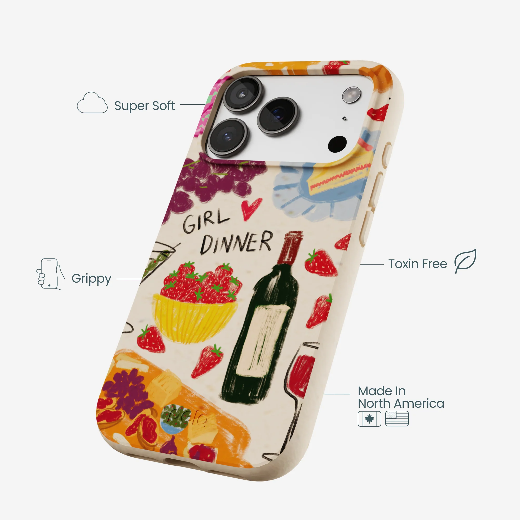 Seashell Girl Dinner iPhone 17 Pro Case - Image 4