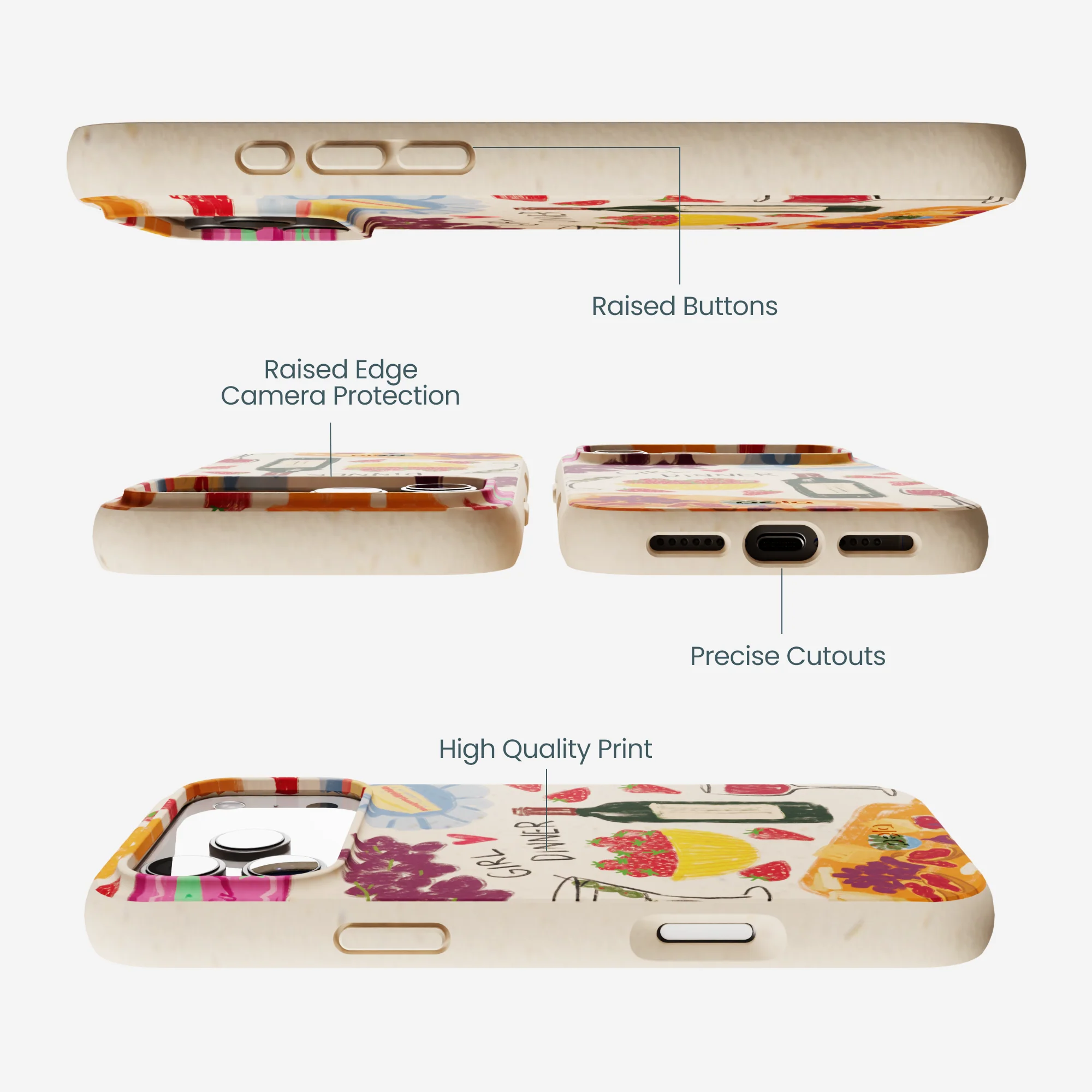 Seashell Girl Dinner iPhone 17 Pro Max Case - Image 3