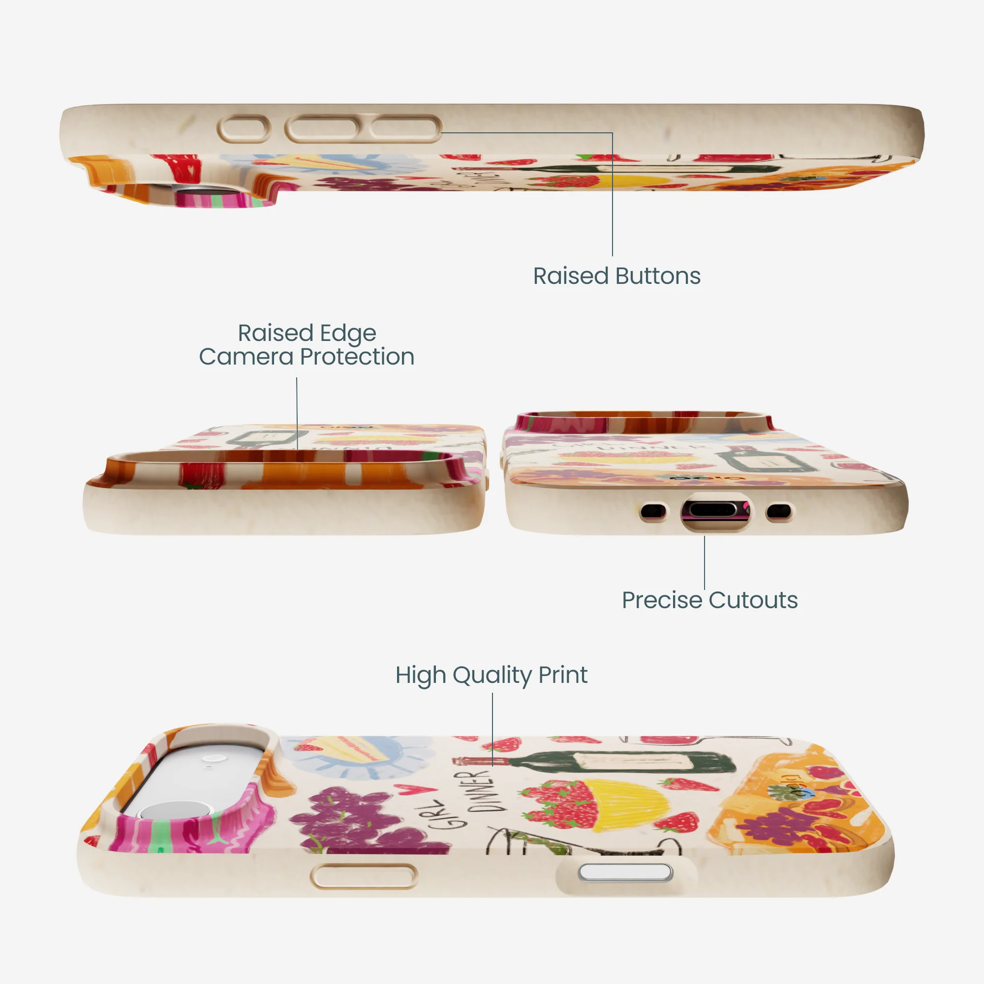 Seashell Girl Dinner iPhone Air Case - Image 3