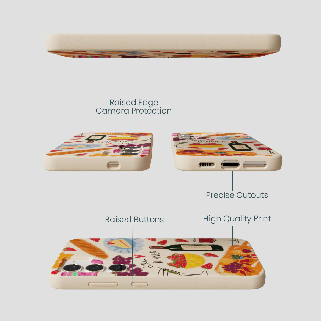 Seashell Girl Dinner Samsung Galaxy S24 Case - Image 3