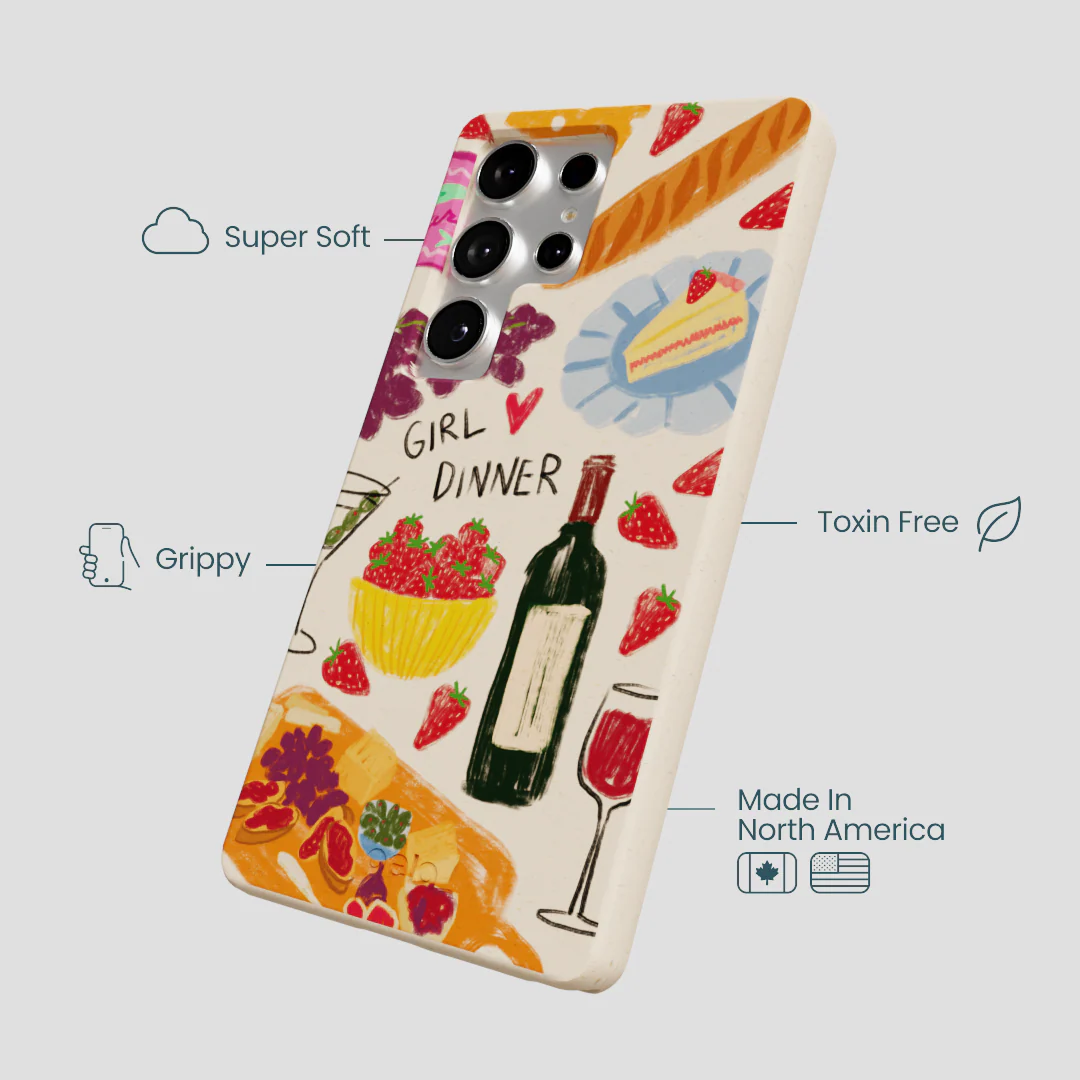 Seashell Girl Dinner Samsung Galaxy S25 Ultra Case - Image 4
