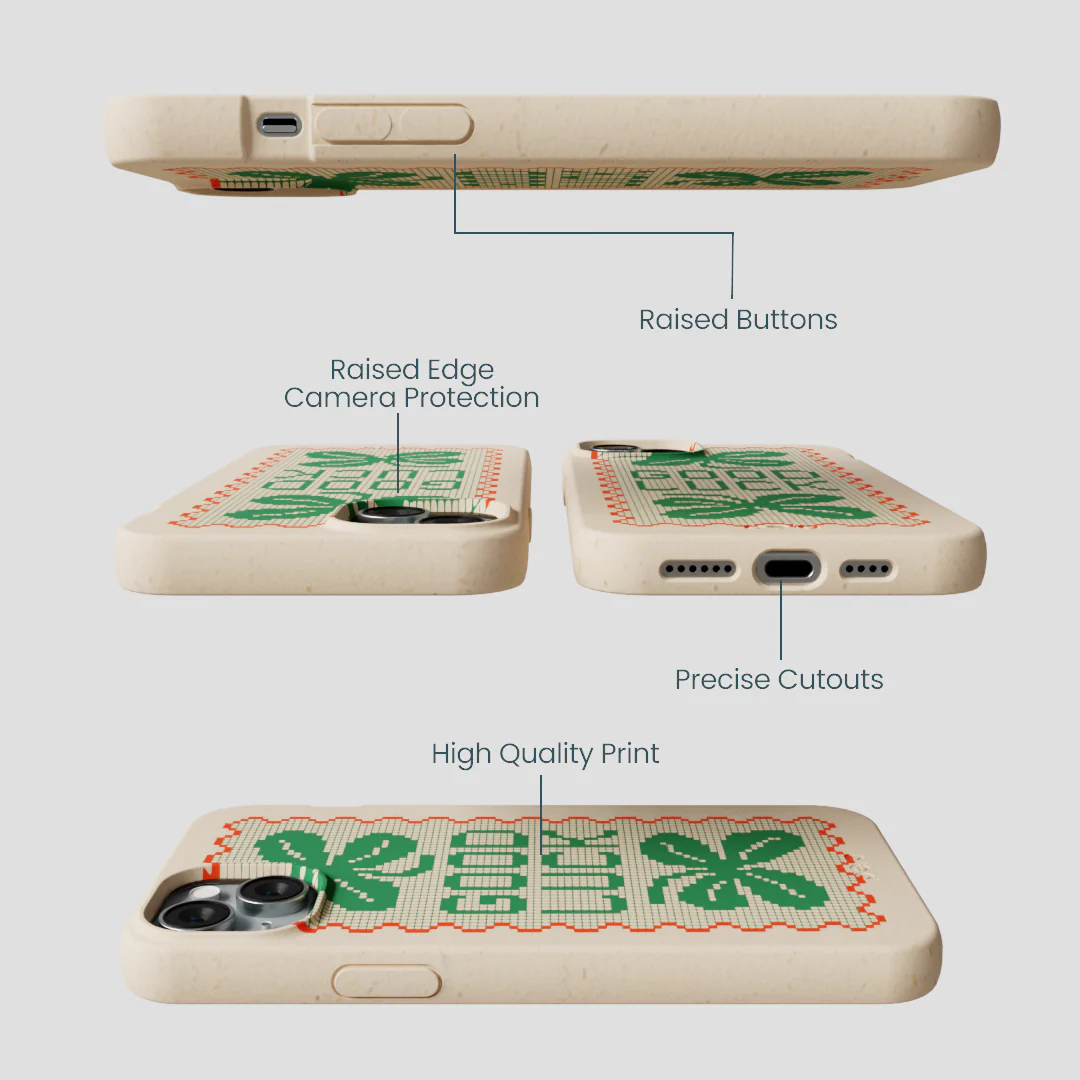 Seashell Good Luck Lace iPhone 14 Plus Case - Image 3