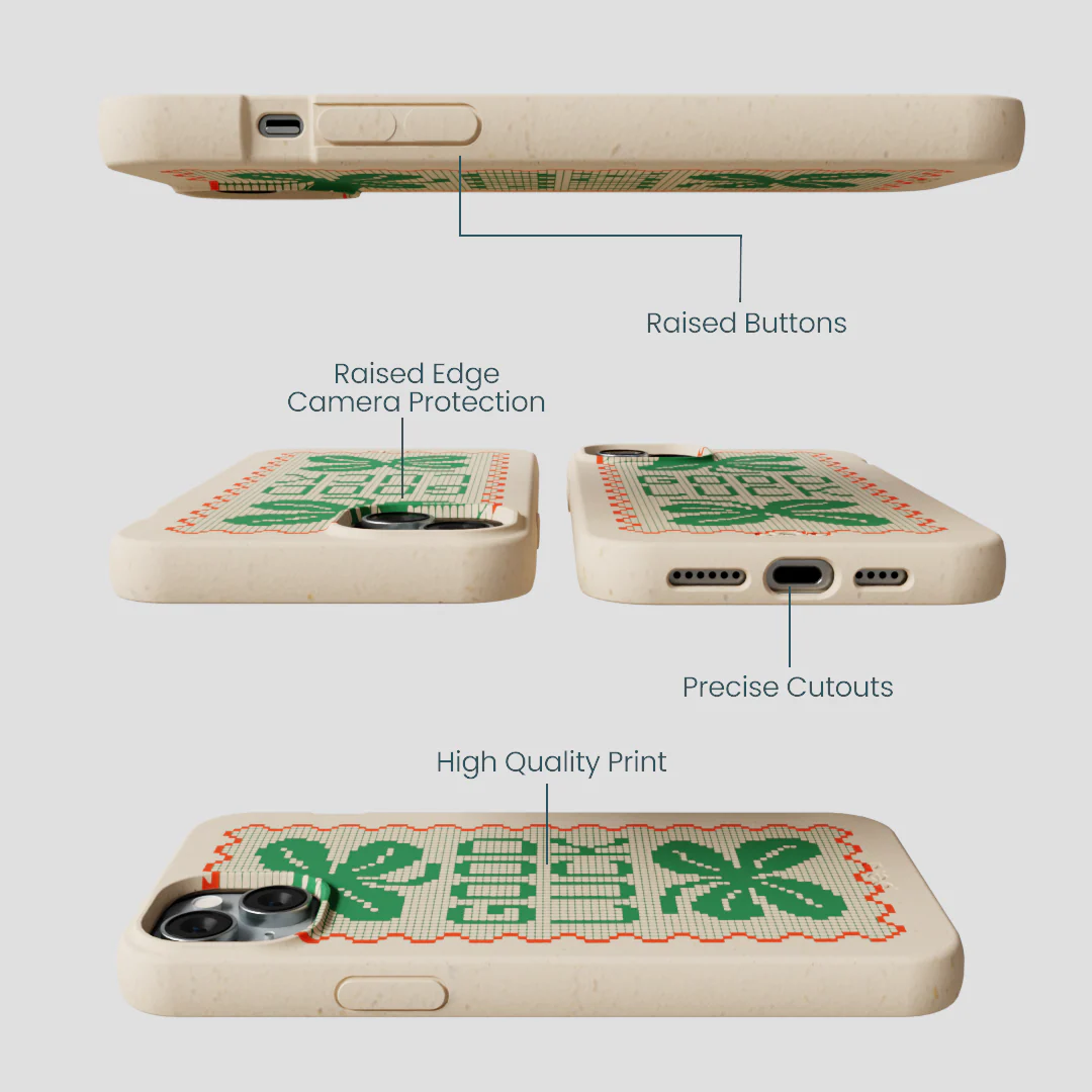 Seashell Good Luck Lace iPhone 15 Plus Case - Image 3