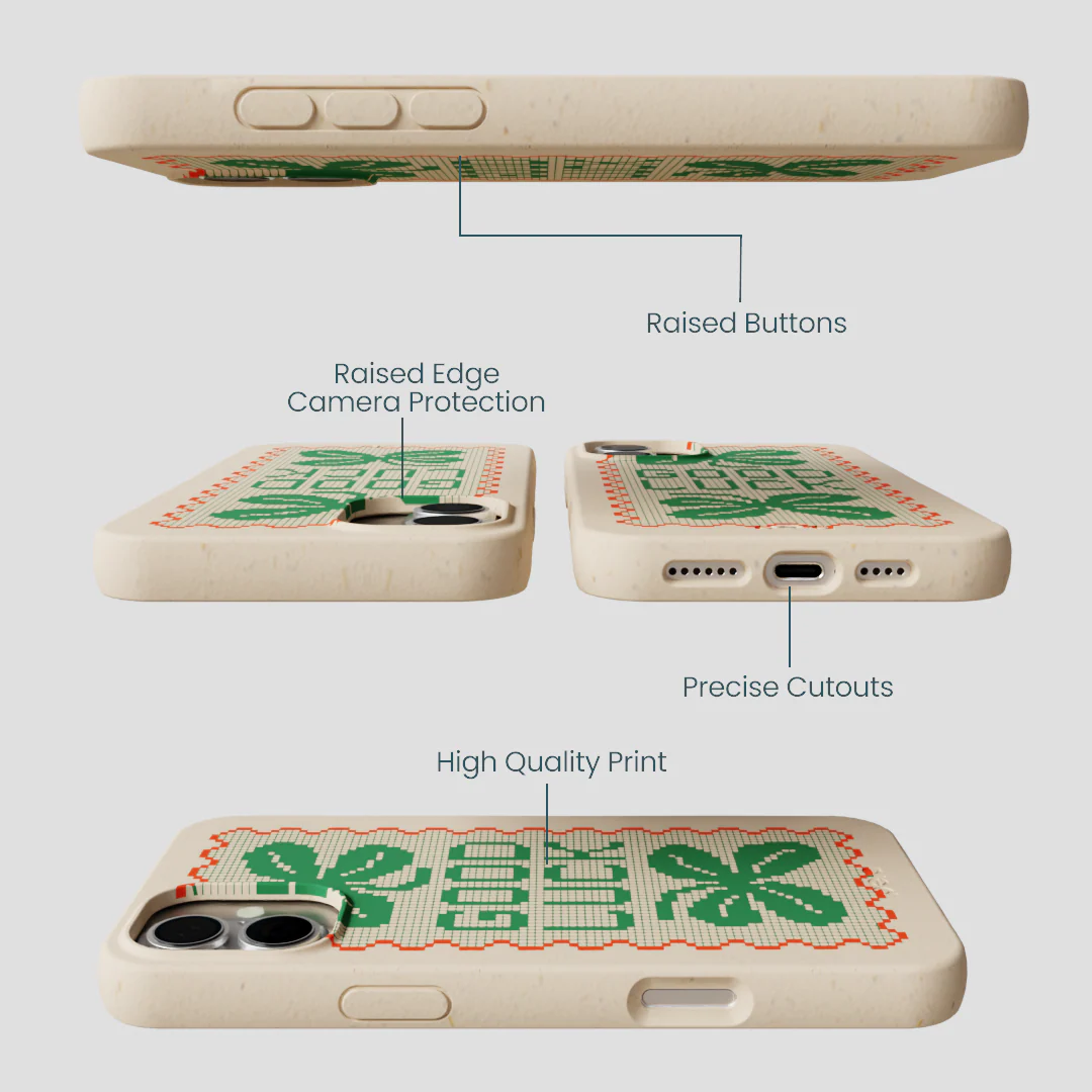 Seashell Good Luck Lace iPhone 16 Plus Case - Image 3