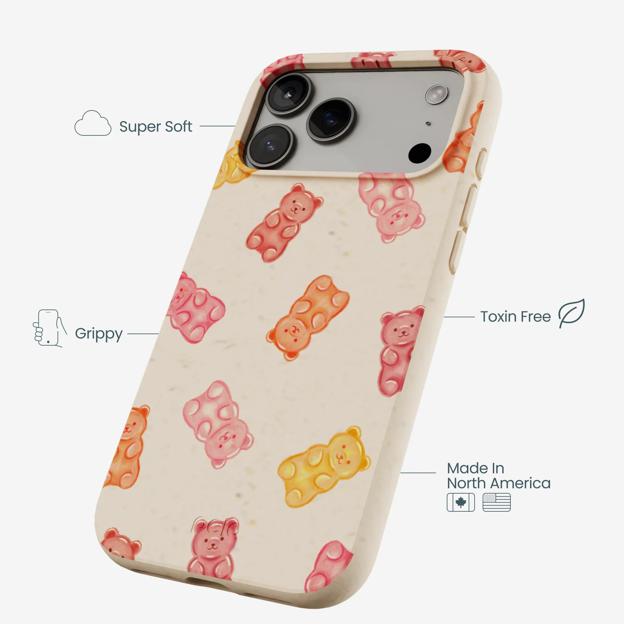 Seashell Gummy Bears iPhone 17 Pro Max Case - Image 4