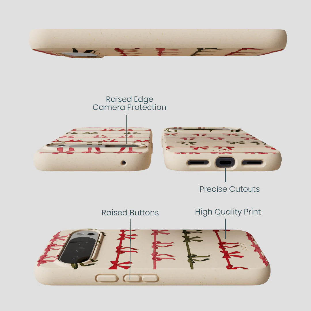 Seashell Holiday Bows Google Pixel 10 Pro XL Case - Image 3