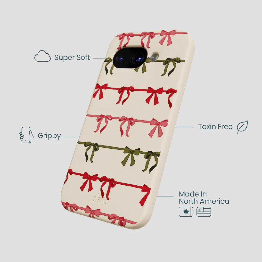 Seashell Holiday Bows Google Pixel 9a Case - Image 4