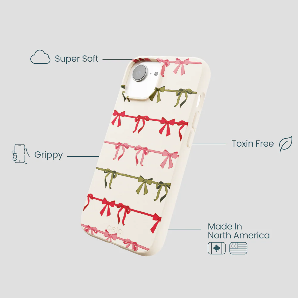 Seashell Holiday Bows iPhone 16e/17e Case - Image 4