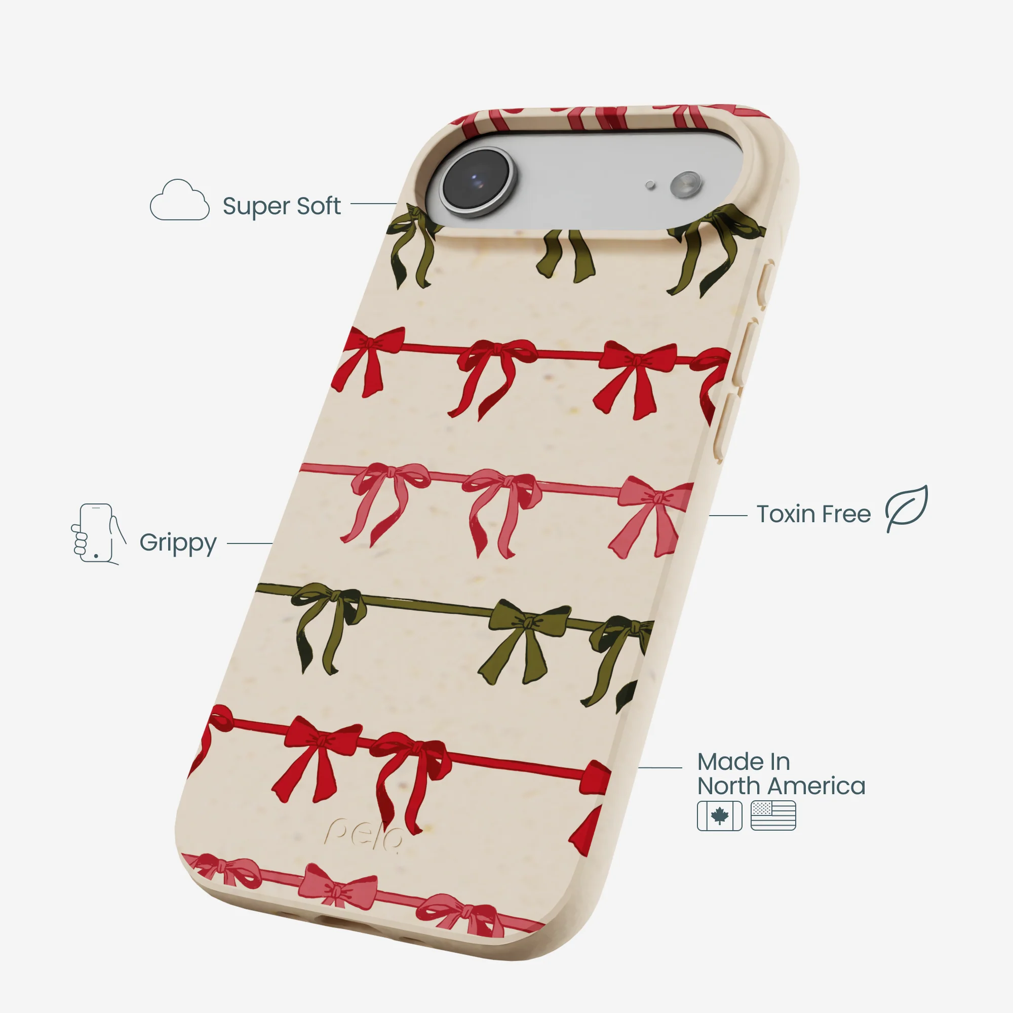 Seashell Holiday Bows iPhone Air Case - Image 4