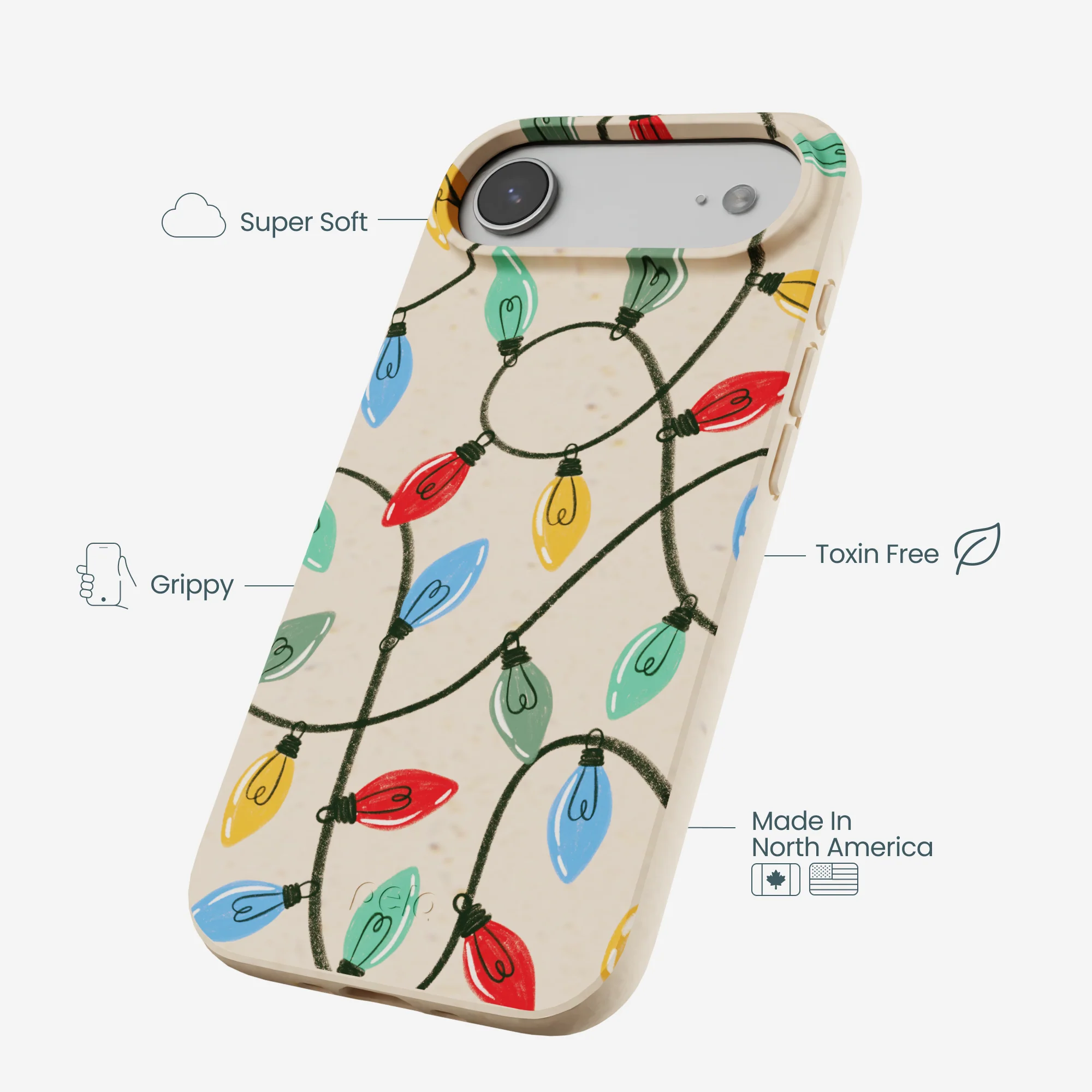 Seashell Holiday Lights iPhone Air Case - Image 4