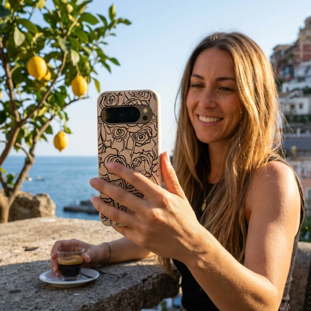 Seashell Inked Blooms Google Pixel 10/10 Pro Case - Image 2