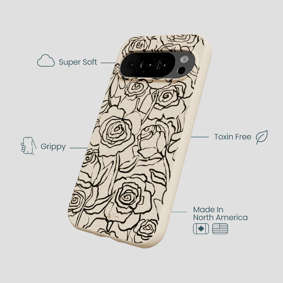 Seashell Inked Blooms Google Pixel 10/10 Pro Case - Image 4