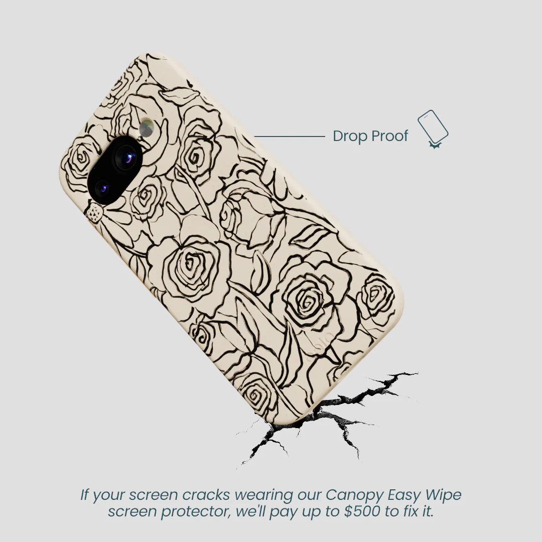 Seashell Inked Blooms Google Pixel 9a Case - Image 5
