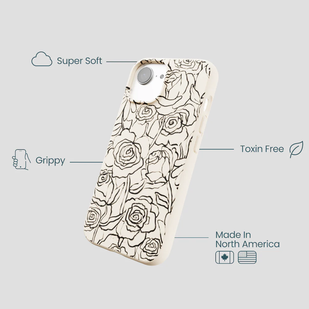 Seashell Inked Blooms iPhone 16e/17e Case - Image 4