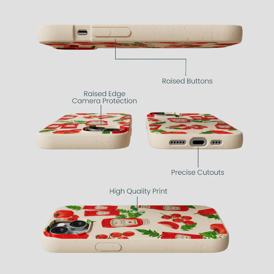 Seashell Ketchup Party iPhone 15 Case - Image 3