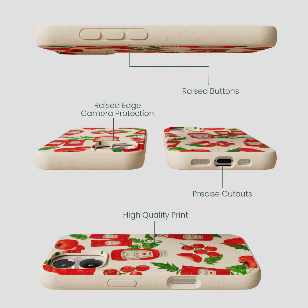 Seashell Ketchup Party iPhone 16 Case - Image 3
