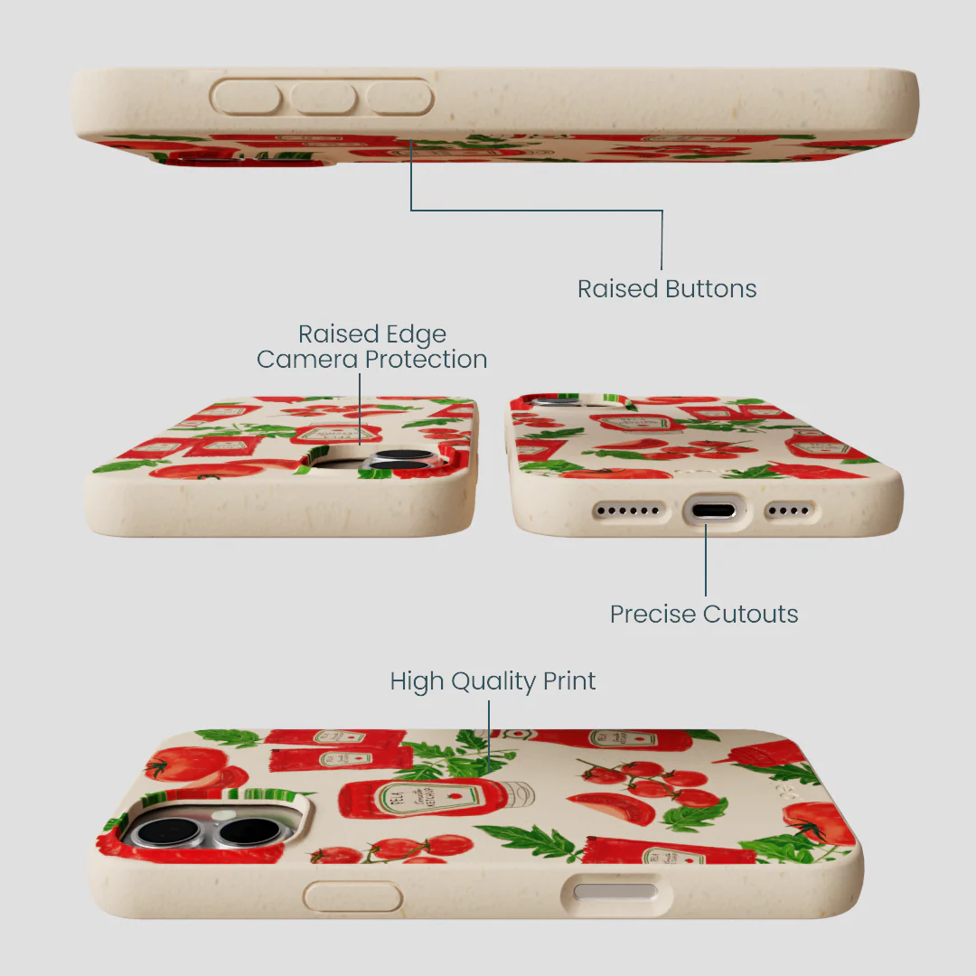 Seashell Ketchup Party iPhone 16 Plus Case - Image 3