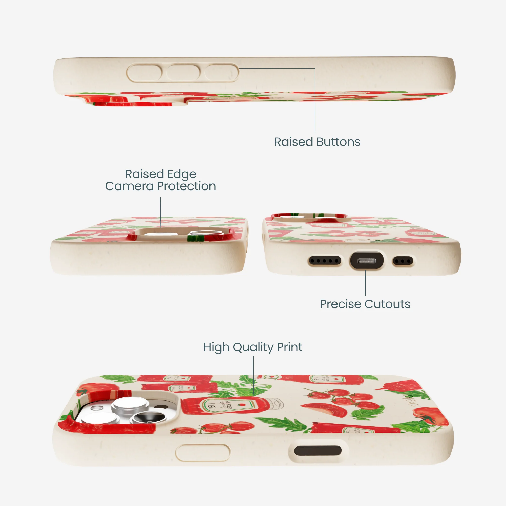 Seashell Ketchup Party iPhone 16 Pro Max Case - Image 3