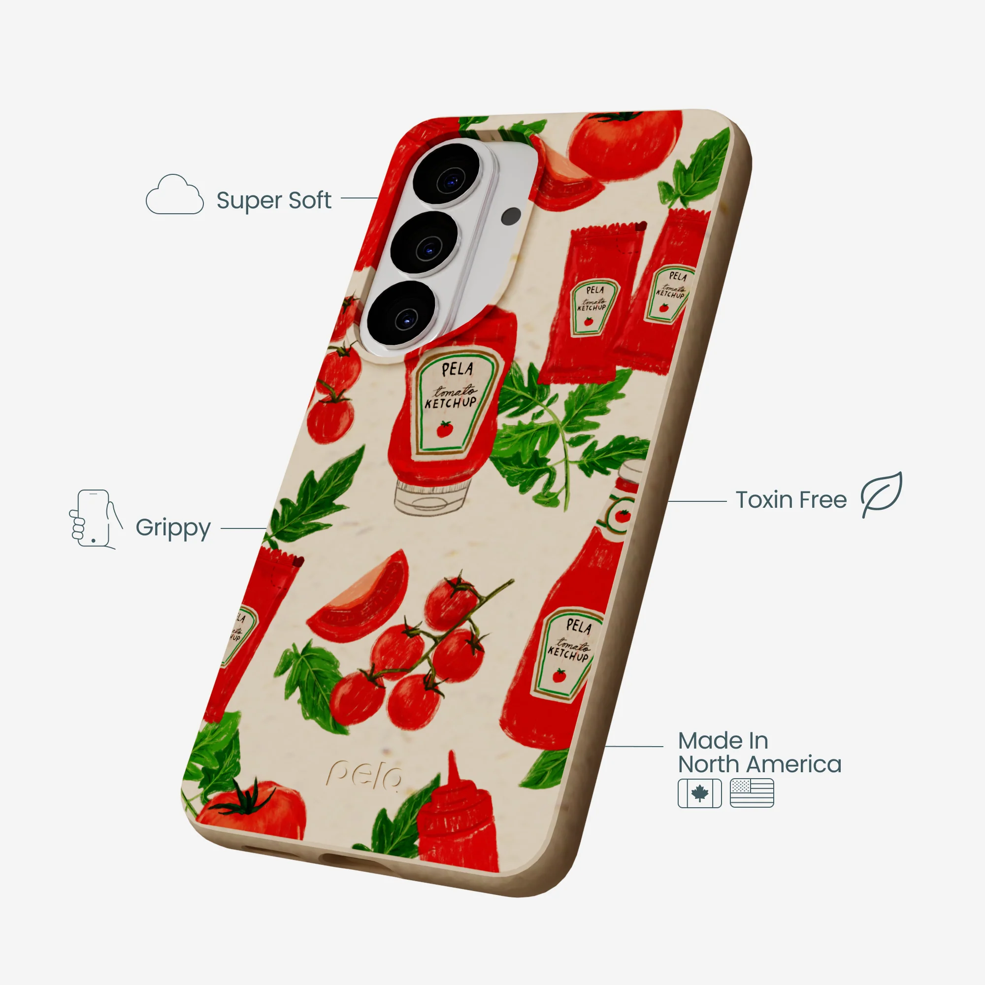 Seashell Ketchup Party Samsung Galaxy S26 Case - Image 4