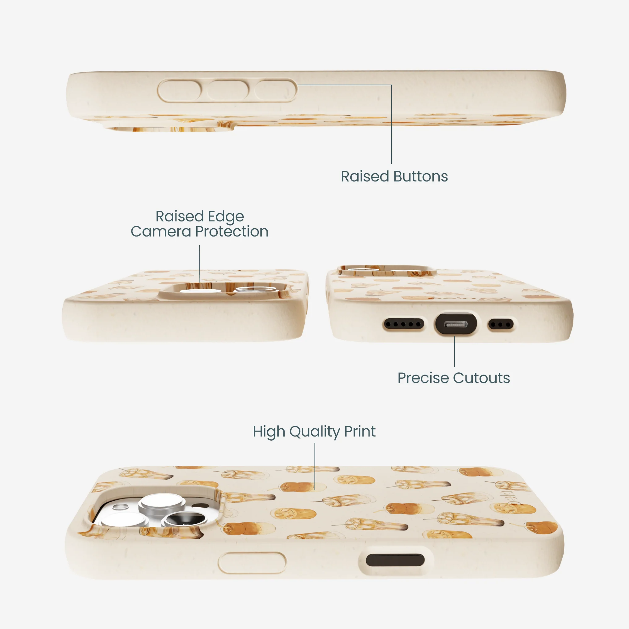 Seashell Latte Love iPhone 16 Pro Max Case - Image 3