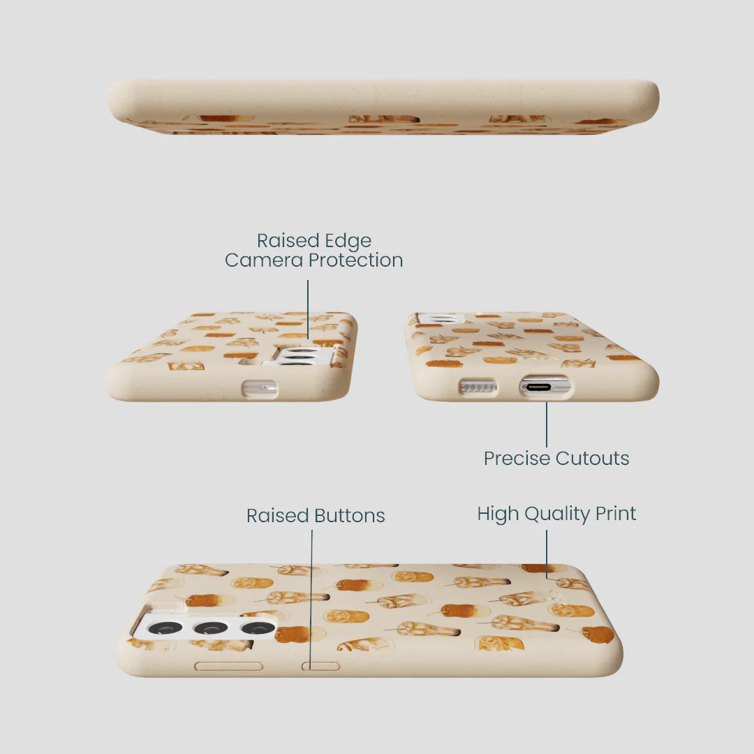 Seashell Latte Love Samsung Galaxy S21 Case - Image 3