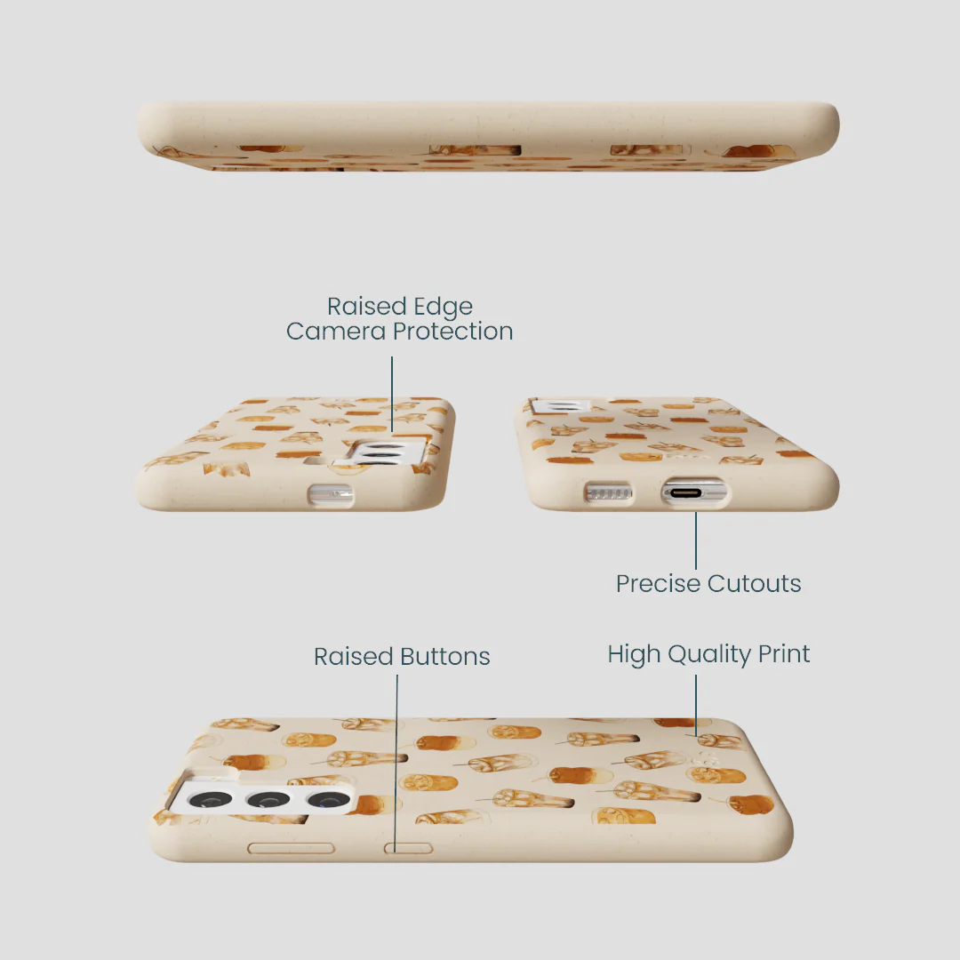Seashell Latte Love Samsung Galaxy S22 Case - Image 3