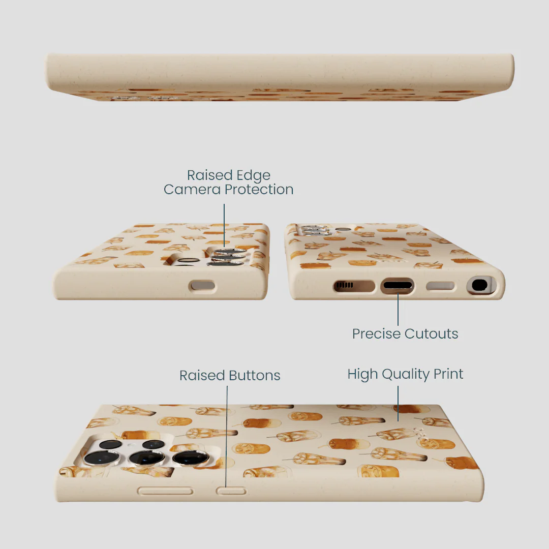 Seashell Latte Love Samsung Galaxy S24 Ultra Case - Image 3